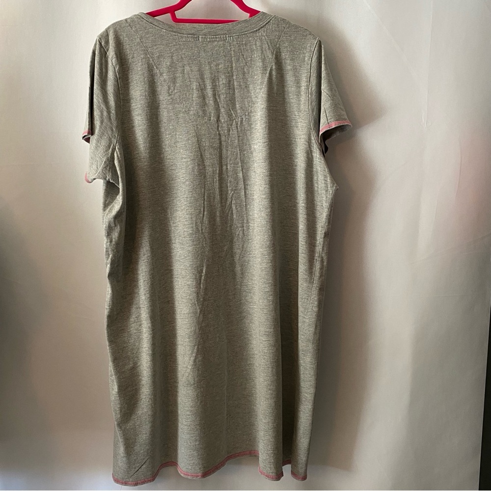 Gray and Pink Cat-Themed Womans Pjs - Picture 4 of 8